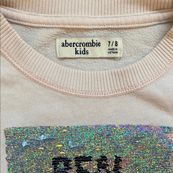 Abercrombie Kids Pink Sequin Sweatshirt - Picture 3 of 5